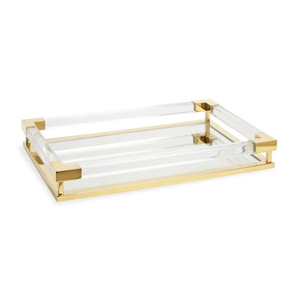 Jacques tray lucite and brass