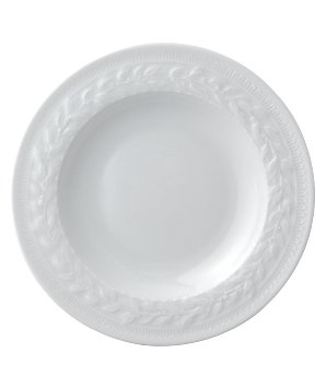 Louvre white rim soup plate