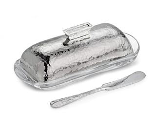 hammertone butter dish w/knife