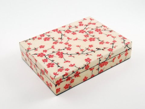 stationary box 12x9x2 cherry blossom