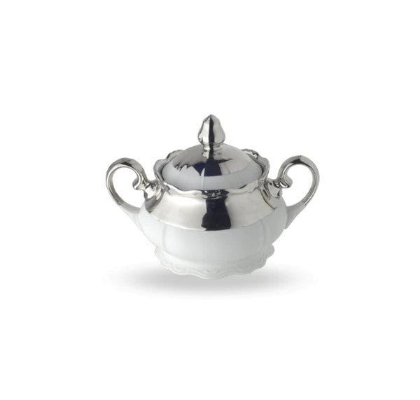 Silver biscuit sugar bowl