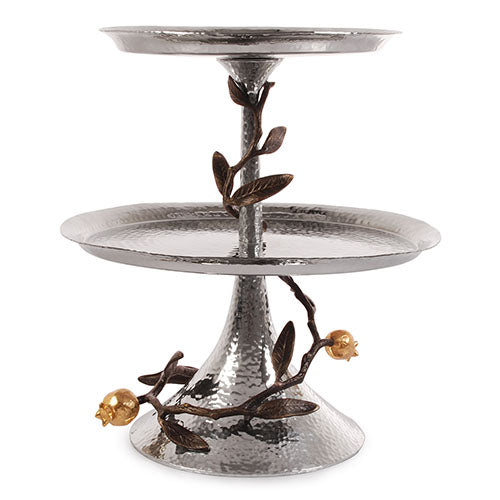 Pomegranate 2 tier Etagere