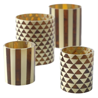 Foxy votive 3x3.5" stripe