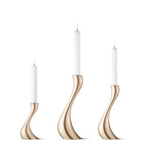 Cobra candleholder rosegold set x3