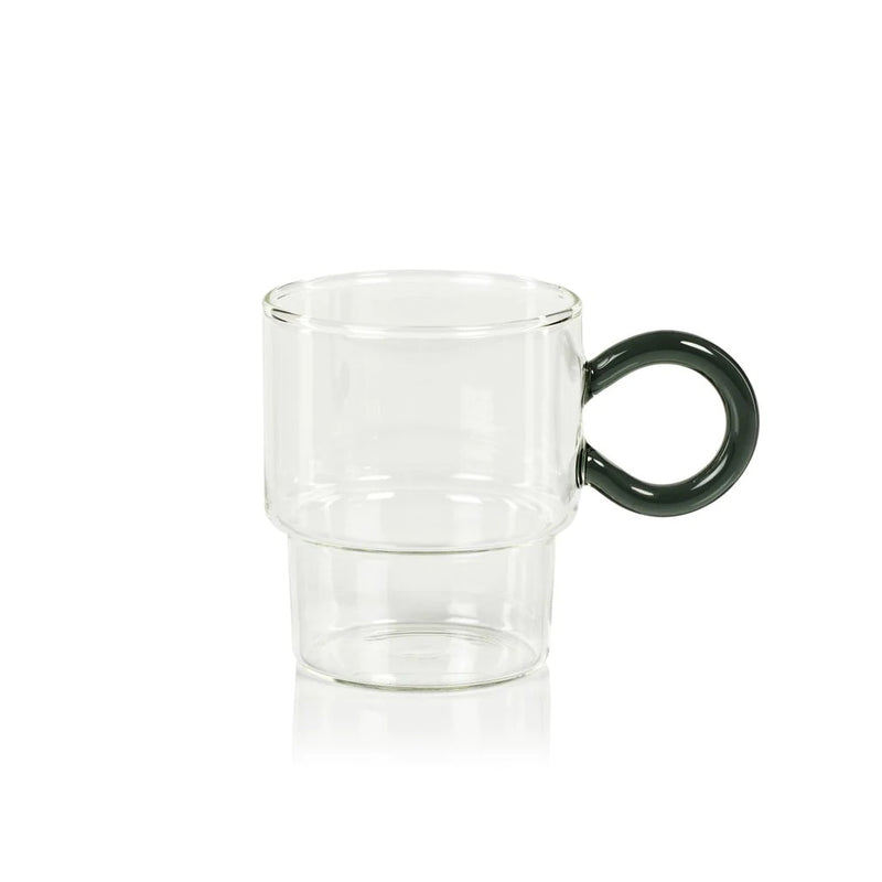 Batistta tea and coffee glass set 4 grey