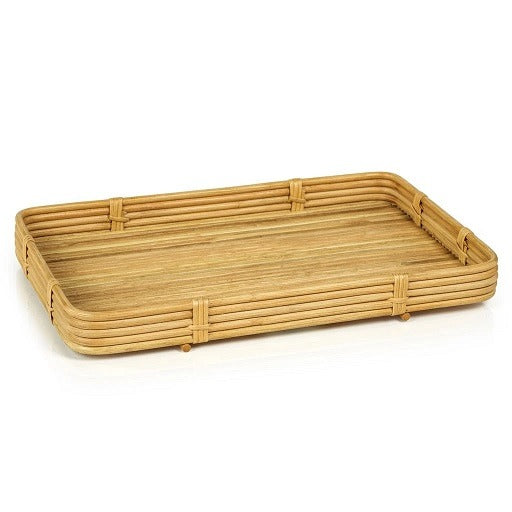 Avalon rattan serving tray natural 13.39x20x2.5