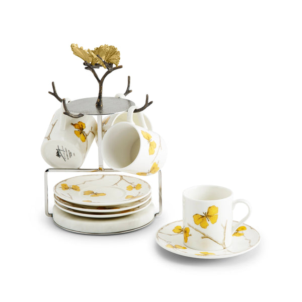 Butterfly ginkgo demi set and stand