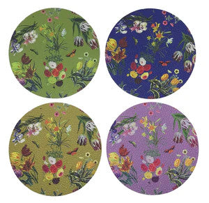 Flora fauna coaster set 4
