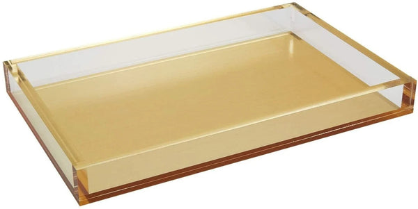 Lucite tray gold 12x8