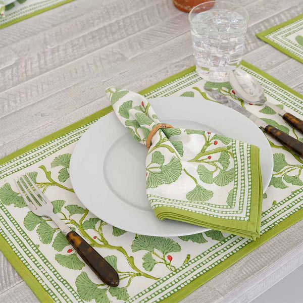 Spring ginkgo placemat