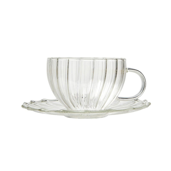 Stripe tea cup and saucer set 2