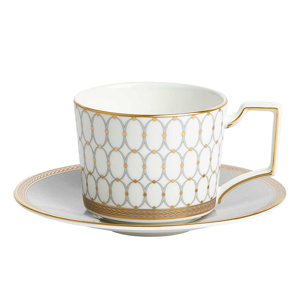 Renaissance grey tea cup and saucer