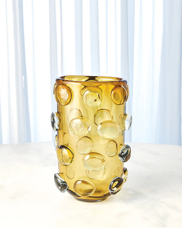 Rondelle vase amber vase