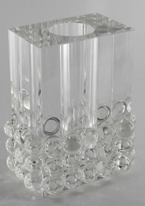 Crystal glass square vase balls