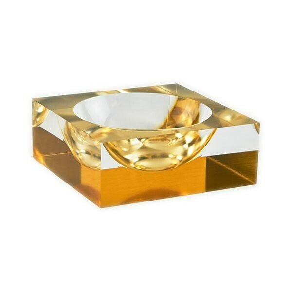 Lucite bowl gold