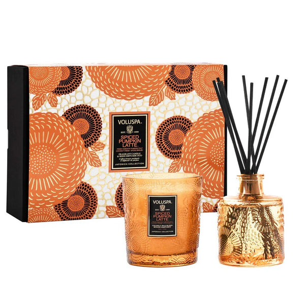 Spiced pumpkin candle and diffuser gift set