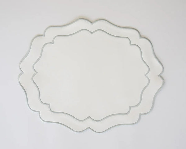 Camilla silver grand leather placemat