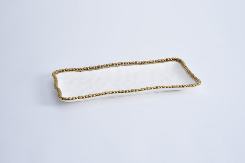 Golden salerno medium rectangular tray