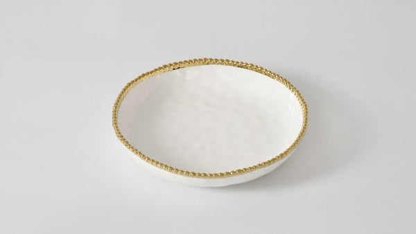 Golden salerno medium shallow bowl