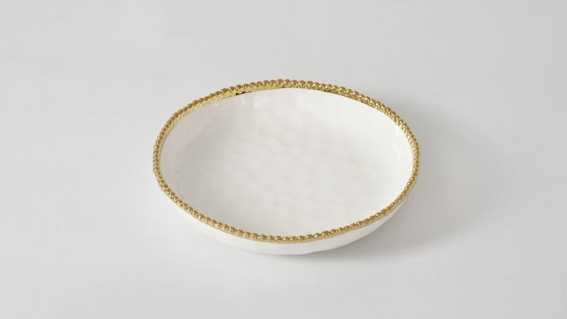 Golden salerno medium shallow bowl