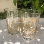 Tea glasses little butterfly gold set 6