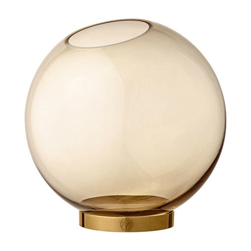 Globe vase amber gold 21cm