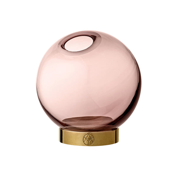 Globe vase with stand rose gold 10cm