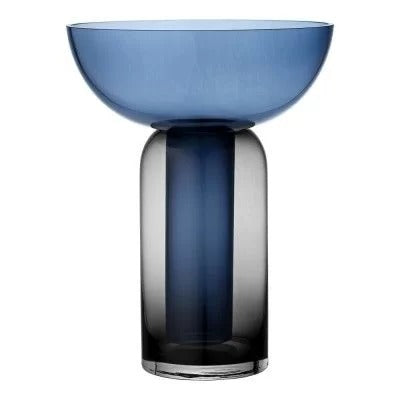 Torus vase black navy 33cm