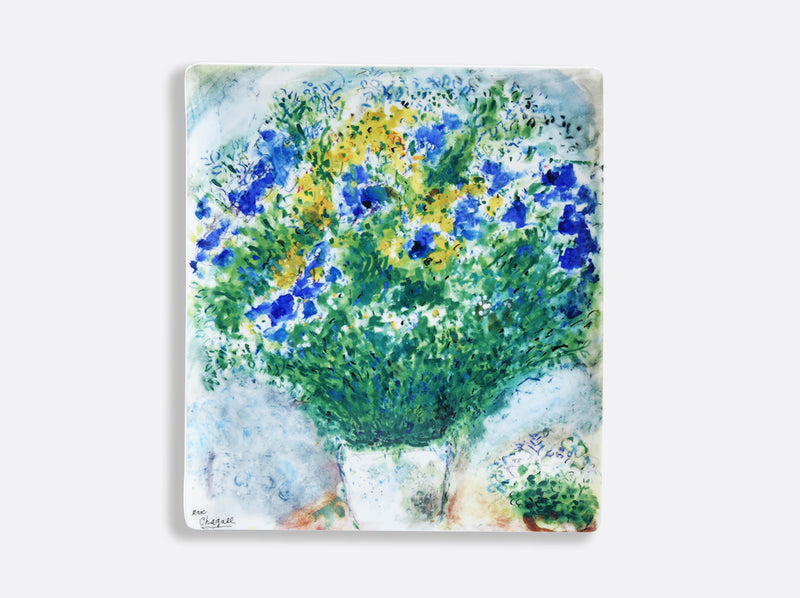 Chagall bouquet de fleurs tray 26,5x23cm