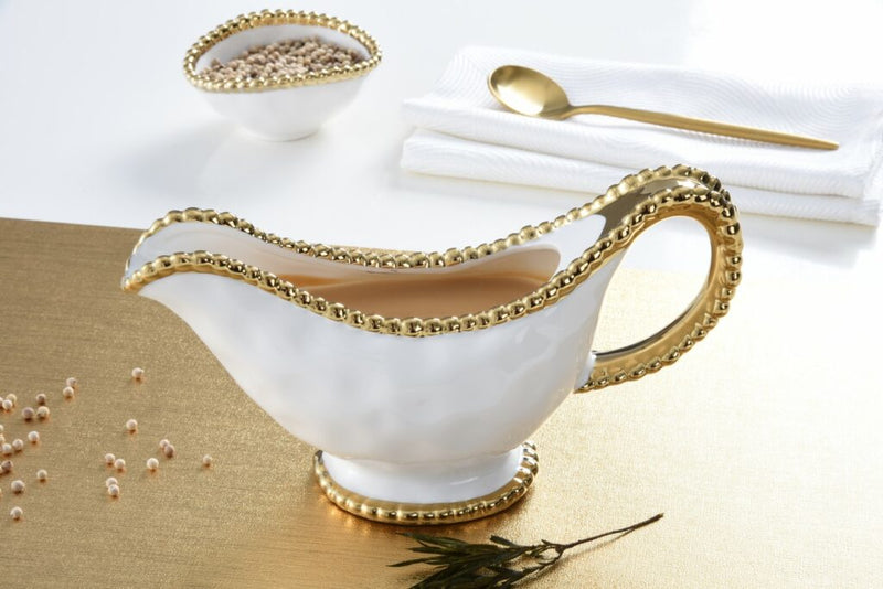 Golden salerno gravy boat