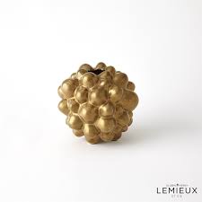 Bubble vase matte gold small