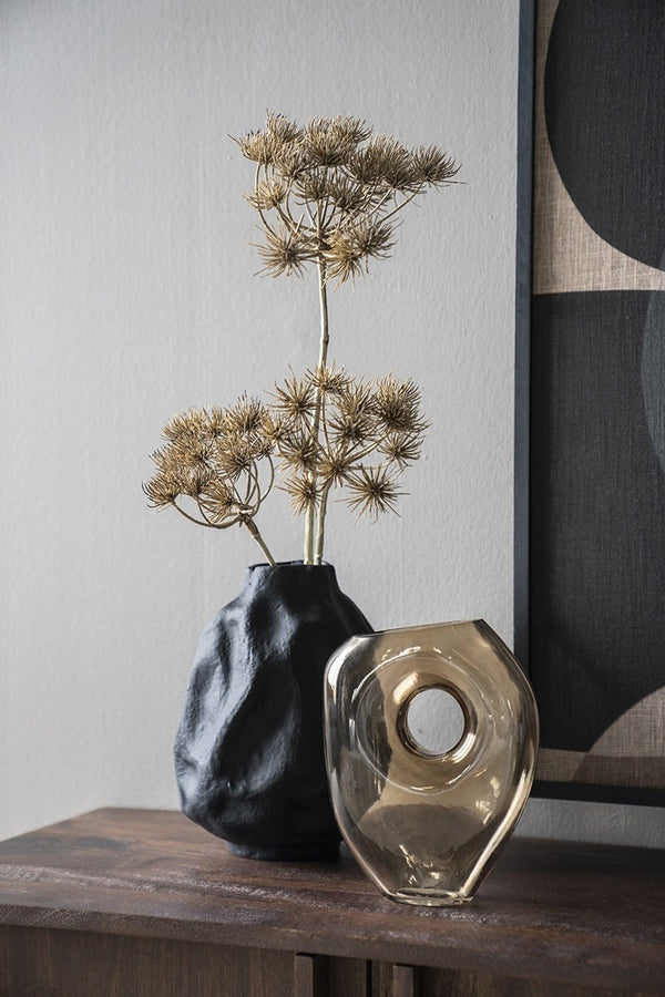 Dent medium black vase