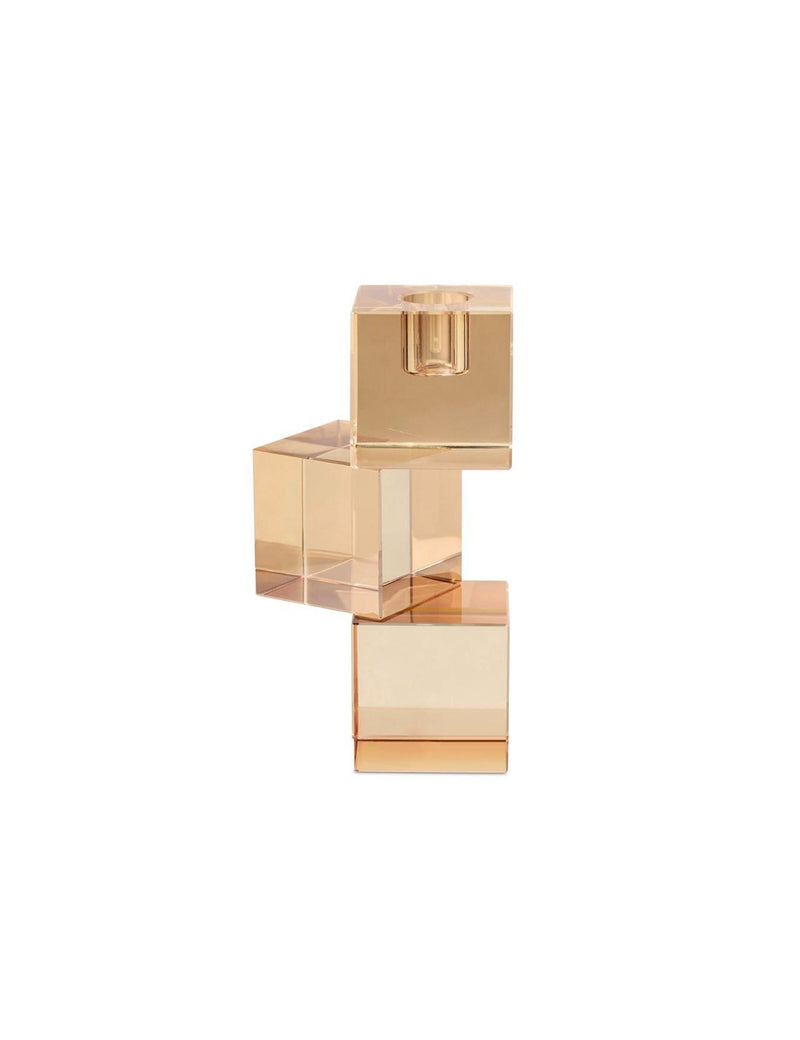 Crystal cubes candelholder H15