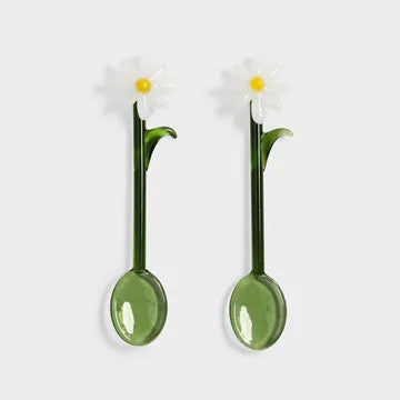 Flora white spoon set of 2