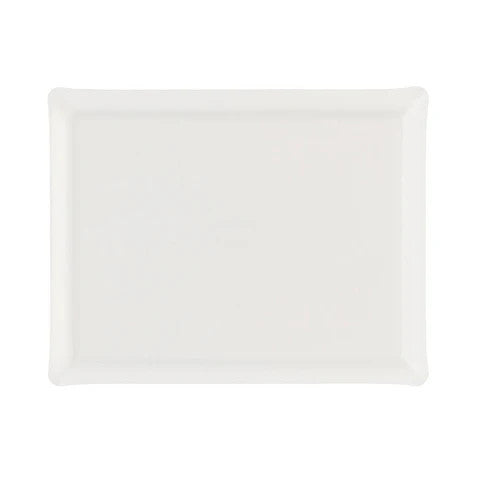 Linen white acrylic tray 46x36cm