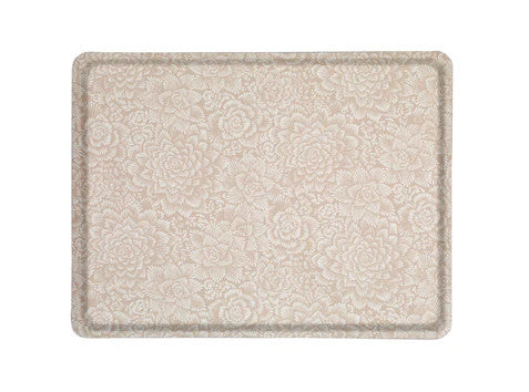 Fleur natural laminated tray 40x30cm