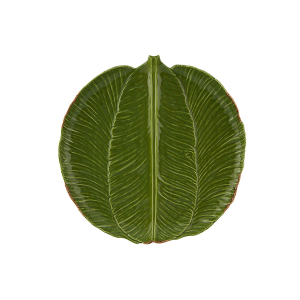 Banana leaf cake platter