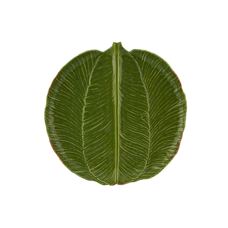 Banana leaf cake platter