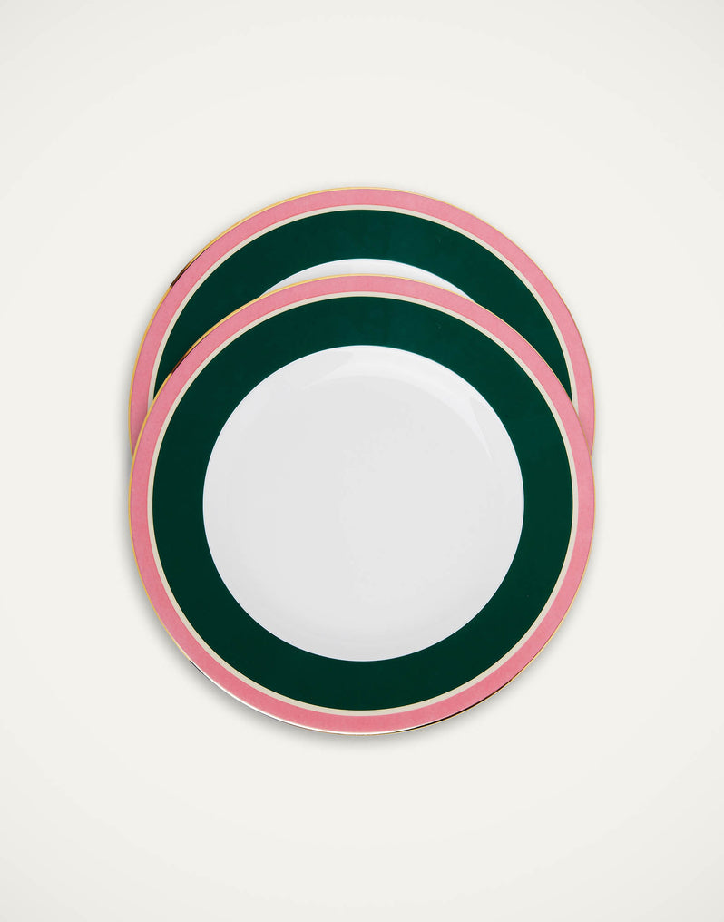 Rainbow verde dinner plate