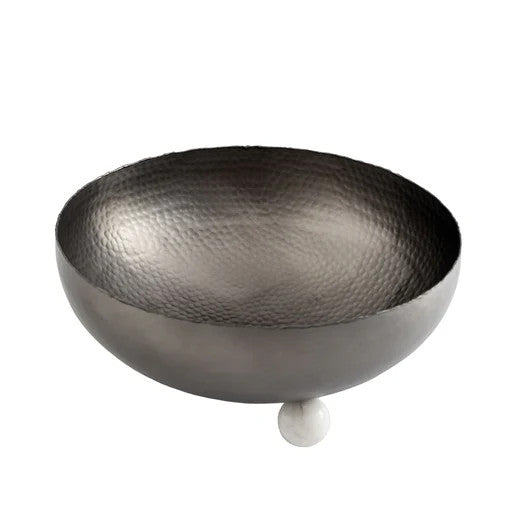 Temari hammered silver bowl 10"