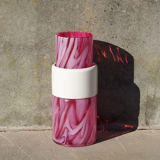 Totem vase #3 pink oppaline