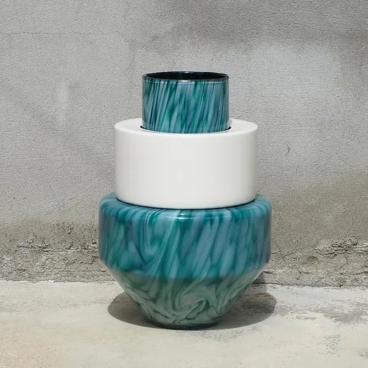 Totem vase #1 green