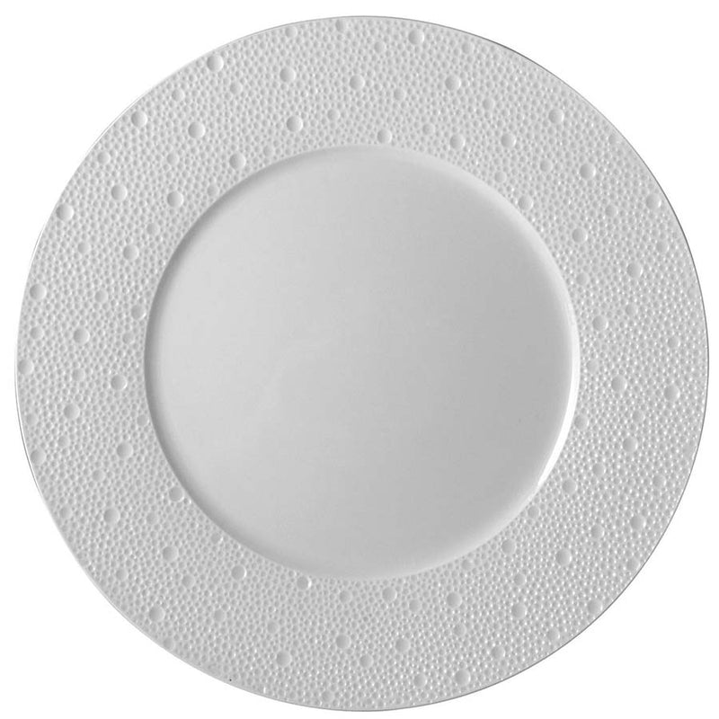 Ecume white dinner plate