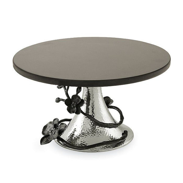 Black orchid cake stand