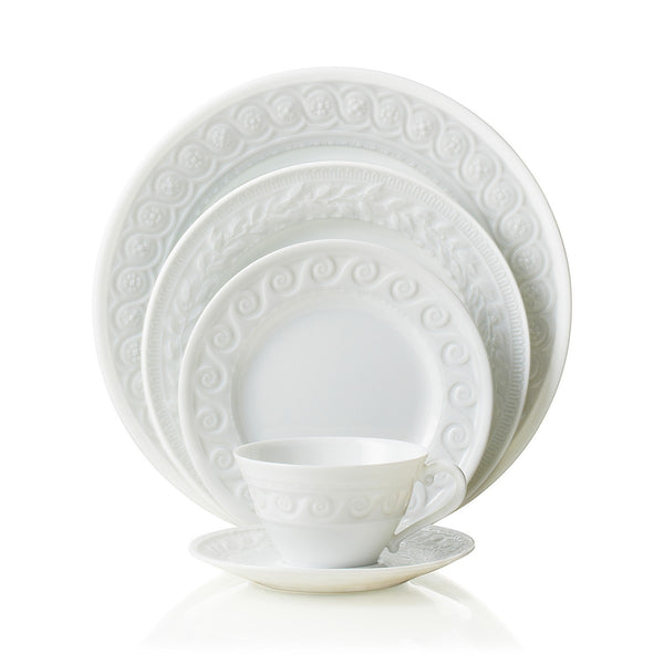 Louvre white coffee cup & saucer