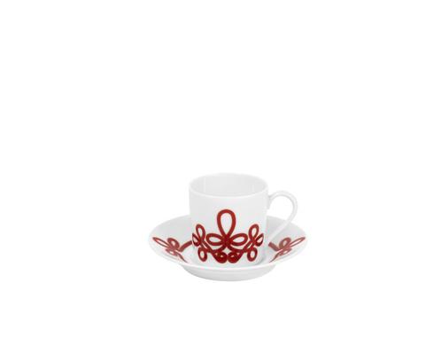 brandebourgh red coffee cup/saucer