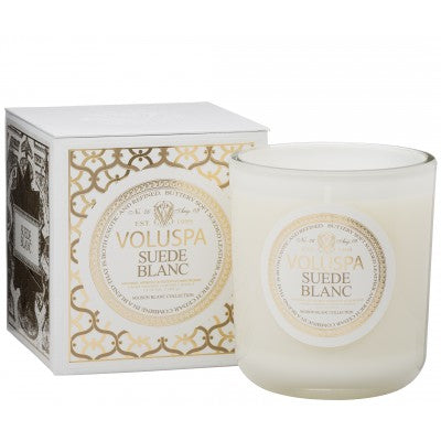 suede blanc classic maison candle