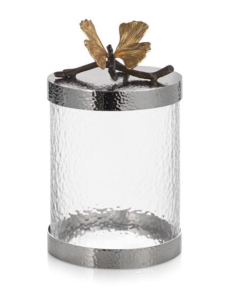 Butterfly ginkgo canister large