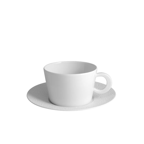 Ecume white tea cup and saucer