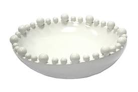 Decorative ceramic top tray white